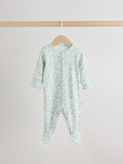 Yellow 3 Pack Baby Sleepsuits - Image 5 of 13