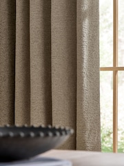 Natural Bouclé Super Thermal Eyelet Curtains - Image 4 of 6