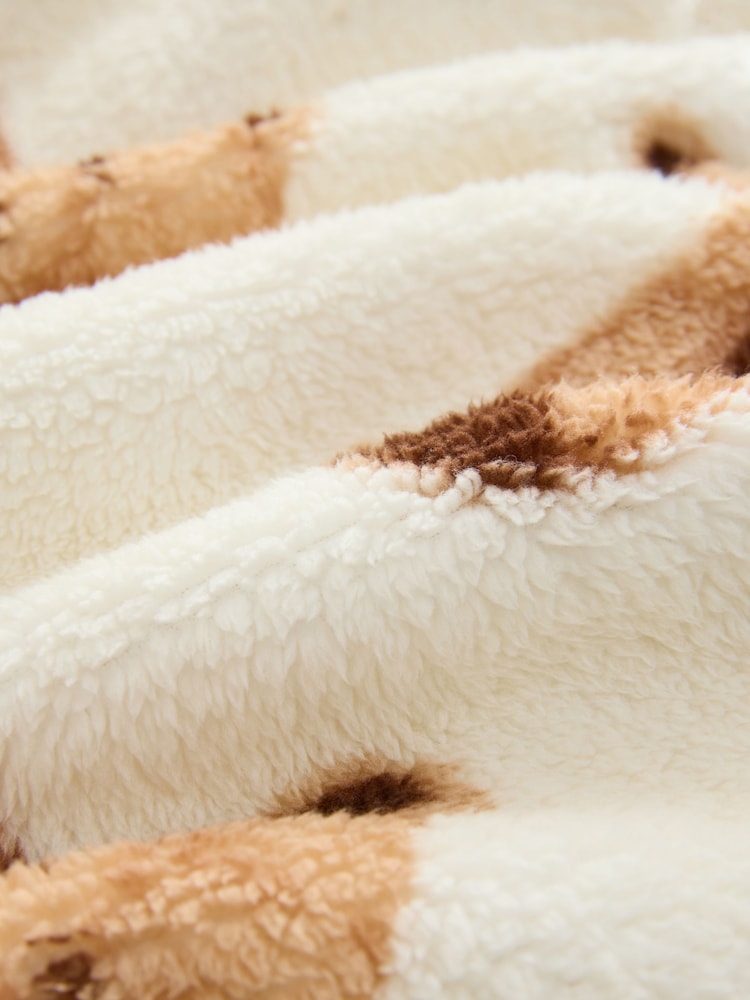 Cream Bear Borg Half Zip Fleece - Image 10 of 10