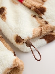 Cream Bear Borg Half Zip Fleece - Image 9 of 10