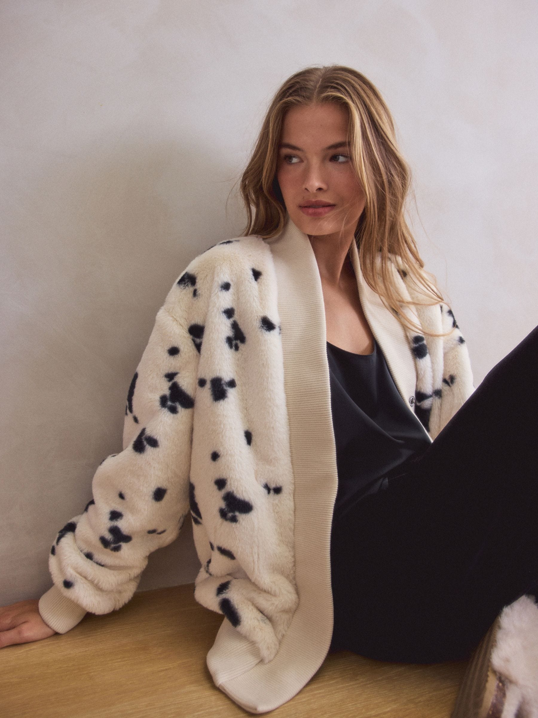 Buy Animal Print Faux Fur Cardigan from Next Luxembourg