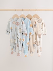 Minerals 4 Pack Two Way Zip Baby Sleepsuits (0mths-2yrs) - Image 1 of 14