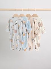 Minerals 4 Pack Two Way Zip Baby Sleepsuits (0mths-2yrs) - Image 2 of 14