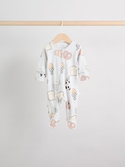 Minerals 4 Pack Two Way Zip Baby Sleepsuits (0mths-2yrs) - Image 3 of 14