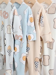 Minerals 4 Pack Two Way Zip Baby Sleepsuits (0mths-2yrs) - Image 8 of 14