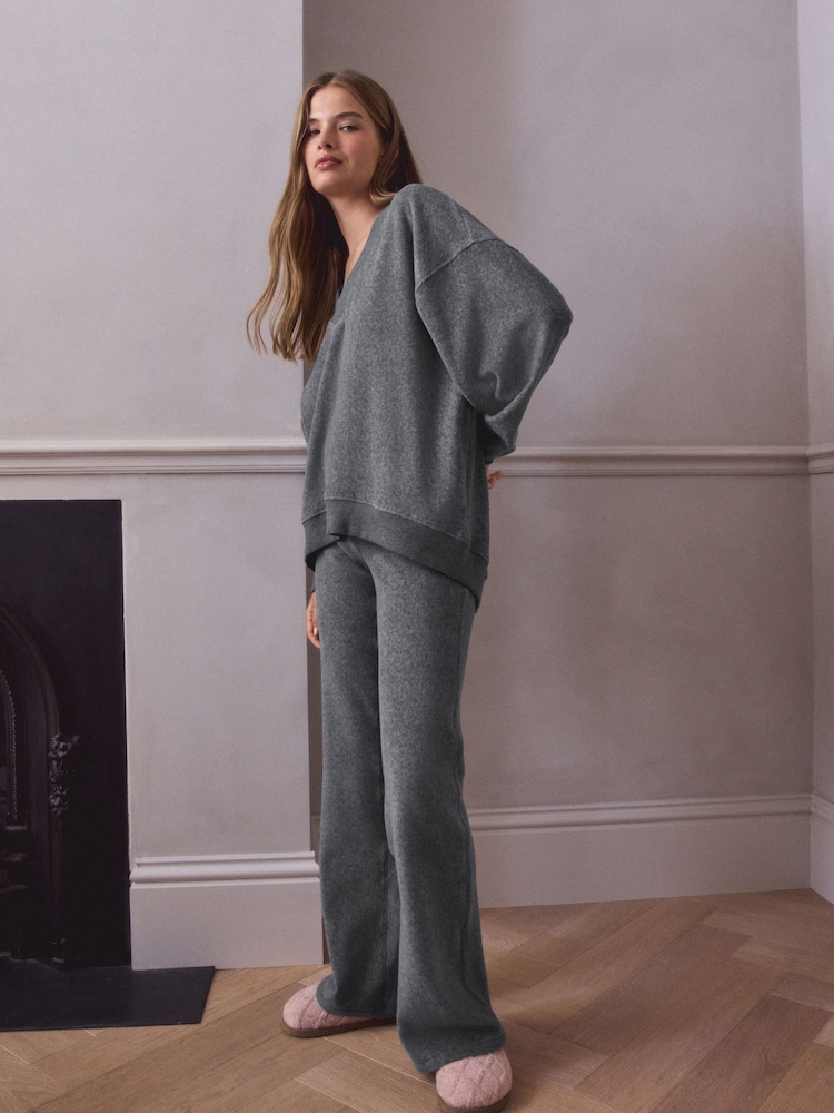 Grey Fleece Tunic & Joggers Set - Image 1 of 9 Grey Fleece Tunic & Joggers Set - Image 1 of 9