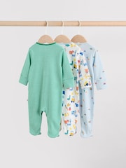 Multi Farm 3 Pack Baby Sleepsuits (0mths-2yrs) - Image 2 of 15