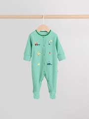 Multi Farm 3 Pack Baby Sleepsuits (0mths-2yrs) - Image 3 of 15