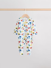 Multi Farm 3 Pack Baby Sleepsuits (0mths-2yrs) - Image 5 of 15