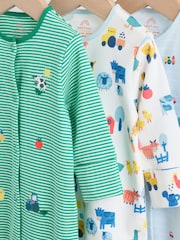 Multi Farm 3 Pack Baby Sleepsuits (0mths-2yrs) - Image 7 of 15