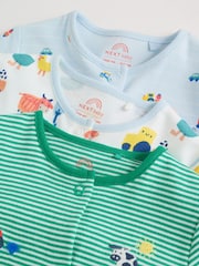 Multi Farm 3 Pack Baby Sleepsuits (0mths-2yrs) - Image 8 of 15