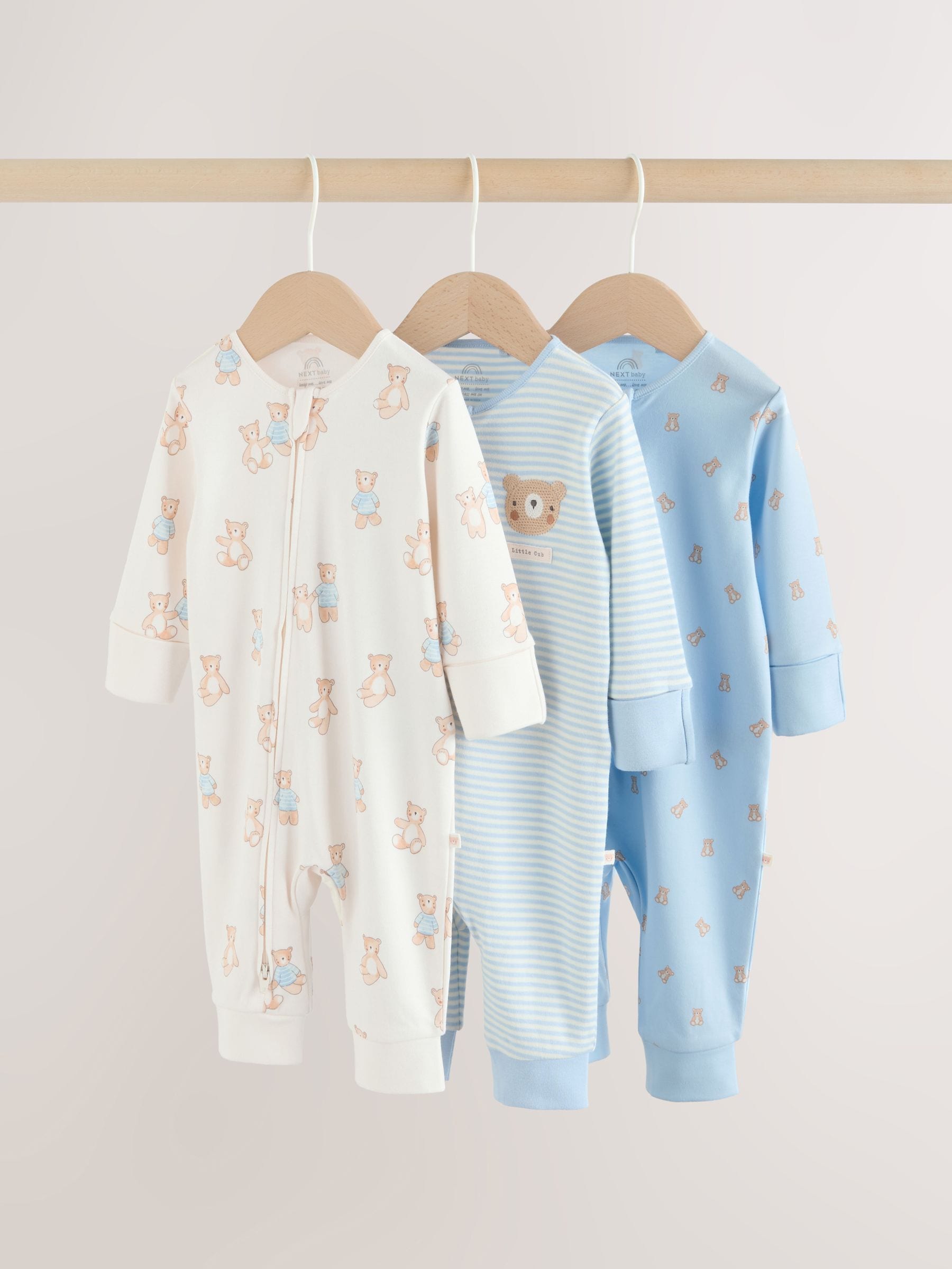 BlueBear-WayZipBabySleepsuits3Pack(0mths-3yrs)