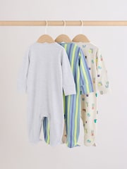 Blue Dog Two Way Zip Baby Sleepsuits 3 Pack (0mths-2yrs) - Image 5 of 11