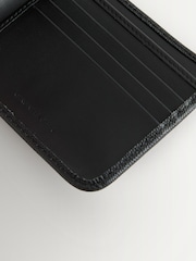 Fred Perry Scotchgrain Leather Black Wallet - Image 6 of 8