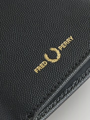Fred Perry Scotchgrain Leather Black Wallet - Image 7 of 8