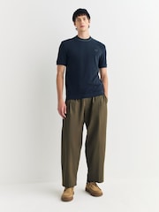 Fred Perry Blue Crew Neck Pique T-shirt - صورة 2 من 5