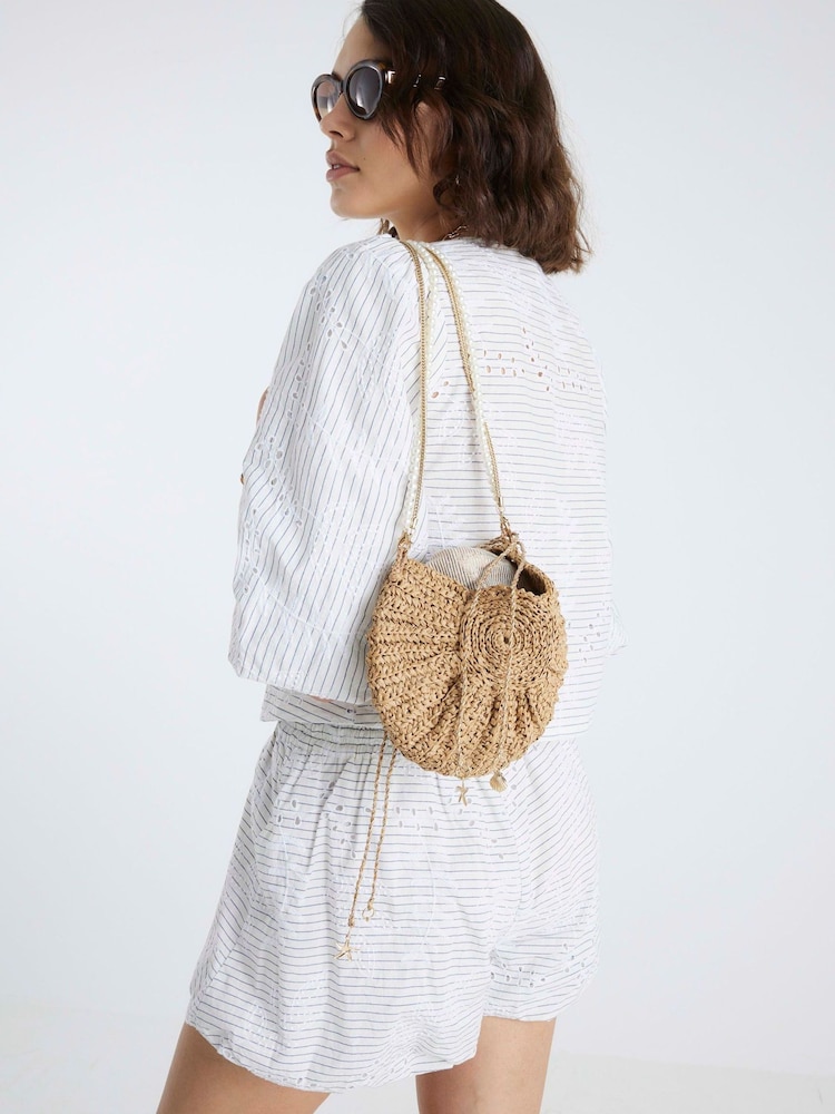 River Island 100de e Stripe saia listrada % algodão Set - Imagem 2 de 4