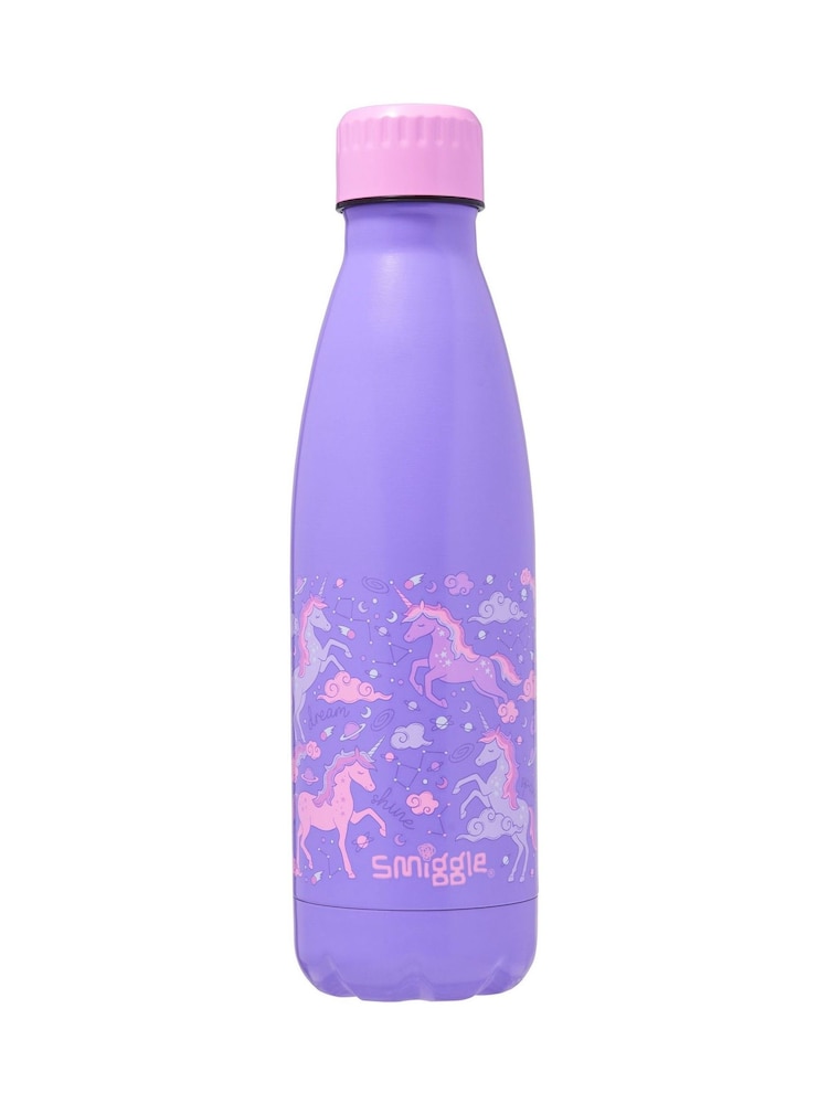 Smiggle Purple Eclipse Wonder Insulated Stainless Steel Drink Bottle 480ml - Image 1 of 1 Smiggle Purple Eclipse Wonder Insulated Stainless Steel Drink Bottle 480ml - Image 1 of 1