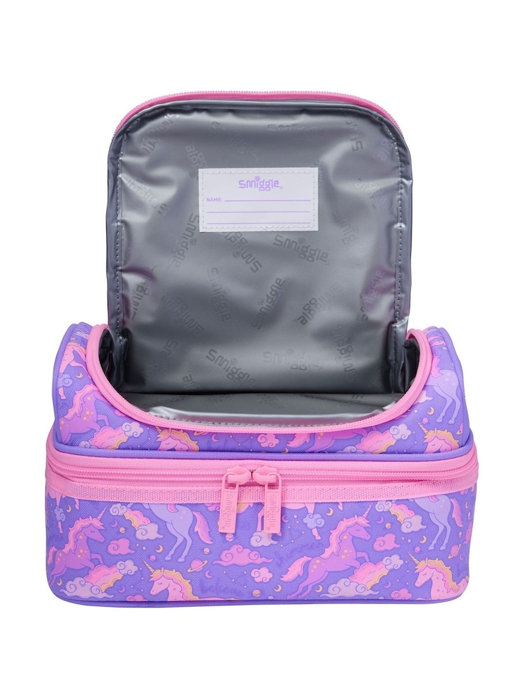 Smiggle Purple Eclipse Double Decker Lunchbox - Image 4 of 4