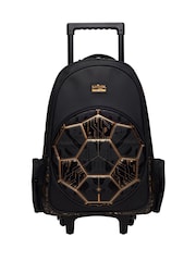 Smiggle Black Livewire Trolley Backpack With Light Up Wheels - Image 1 of 4