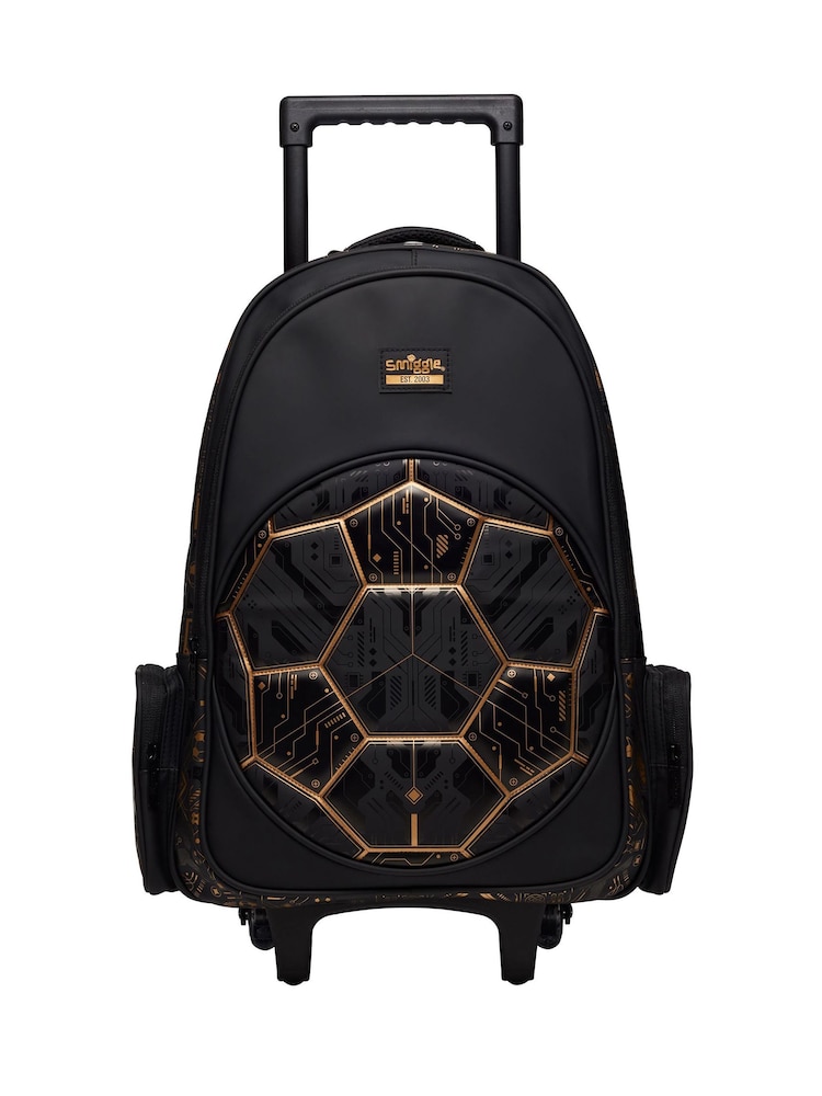 Smiggle Black Livewire Trolley Backpack With Light Up Wheels - Image 1 of 4