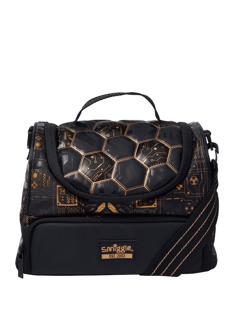 Smiggle Black Large Livewire Double Lunchbox With Strap - Image 1 of 2