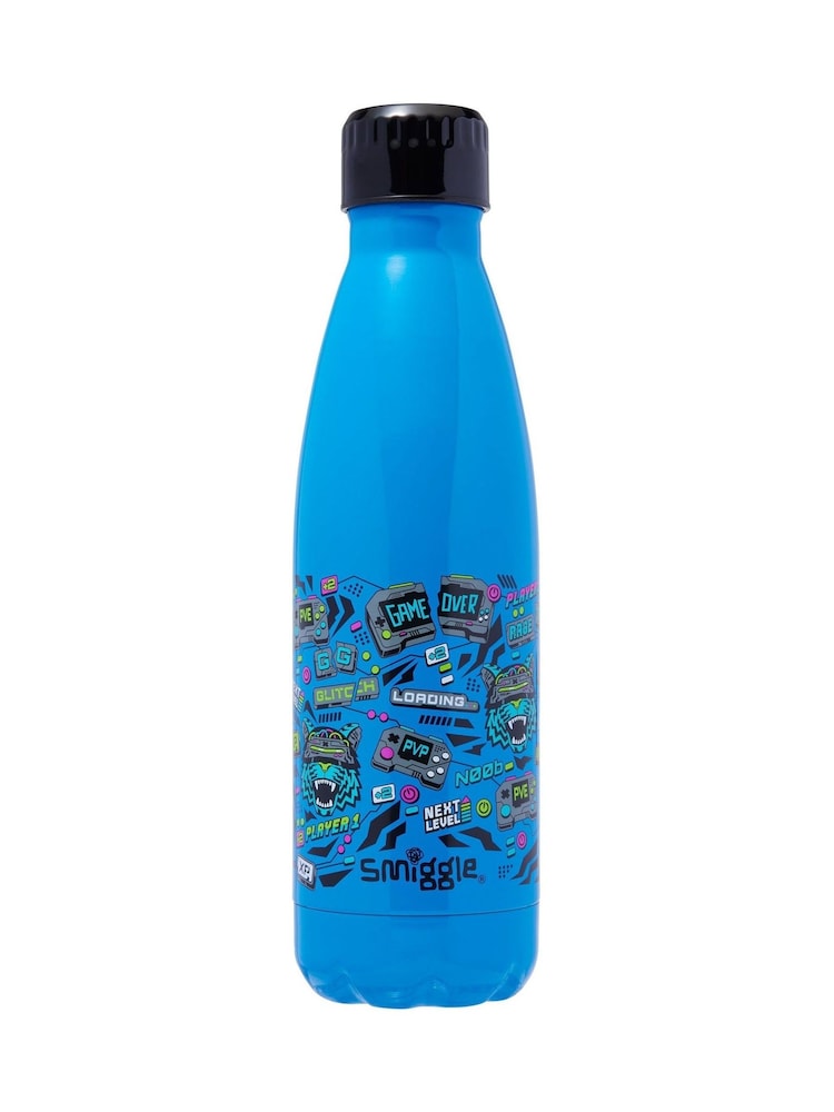 Smiggle Blue Eclipse Wonder Insulated Stainless Steel Drink Bottle 480ml - Image 1 of 1