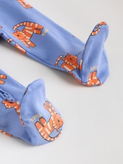 Multi Cotton Two Way Zip Baby Sleepsuits 5 Pack (0-2yrs) - Image 13 of 15