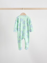 Multi Cotton Two Way Zip Baby Sleepsuits 5 Pack (0-2yrs) - Image 4 of 15