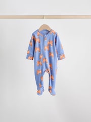Multi Cotton Two Way Zip Baby Sleepsuits 5 Pack (0-2yrs) - Image 6 of 15