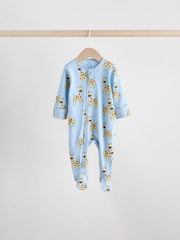 Multi Cotton Two Way Zip Baby Sleepsuits 5 Pack (0-2yrs) - Image 7 of 15
