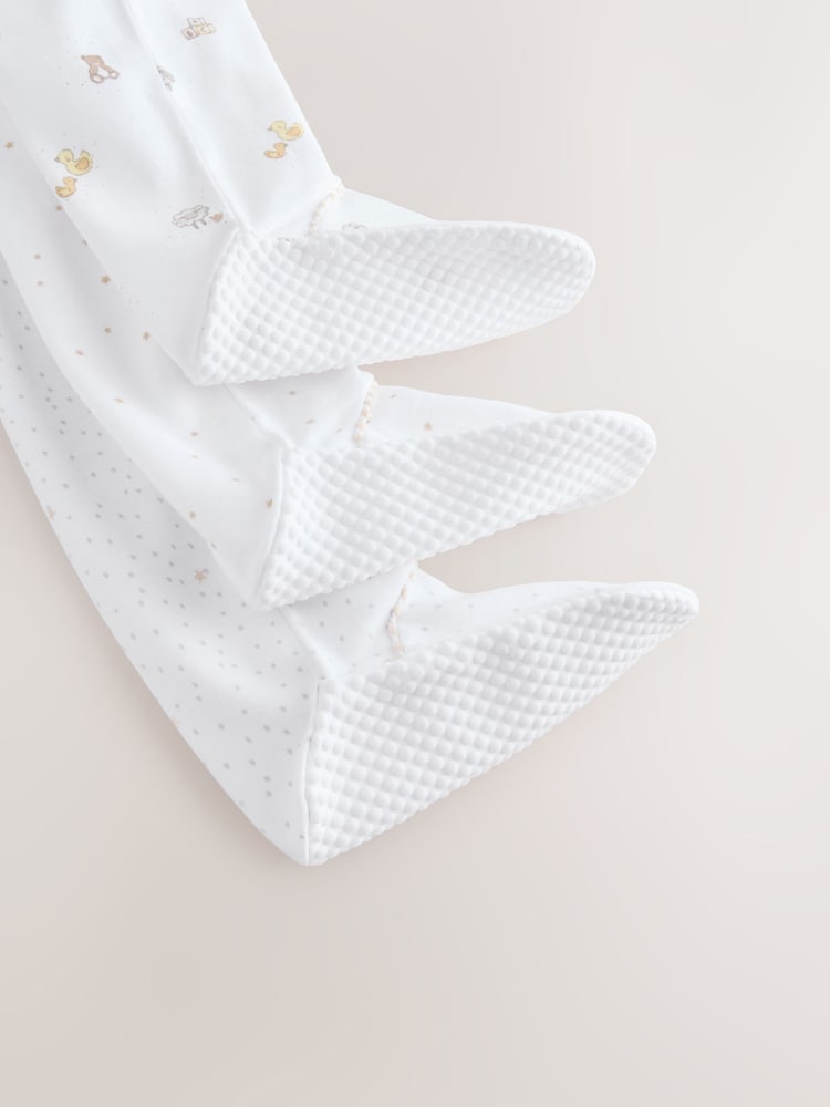 White Collar Baby Sleepsuits 3 Pack (0-2yrs) - Image 14 of 14 White Collar Baby Sleepsuits 3 Pack (0-2yrs) - Image 14 of 14