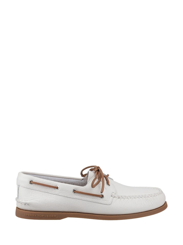 Sperry Authentic 2 Eye Boat White Shoes - Image 1 of 4