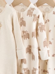 Neustrezne barve Hamish - Komplet 3 spalnih pajacev z zadrgo za dojenčke (0-2let) - Slika 6 iz 10