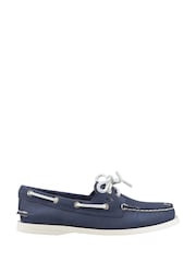 Azul - Sapatos náuticos Sperry azuis autênticos 2 Eye - Imagem 1 de 4