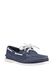 Azul - Sapatos náuticos Sperry azuis autênticos 2 Eye - Imagem 3 de 4