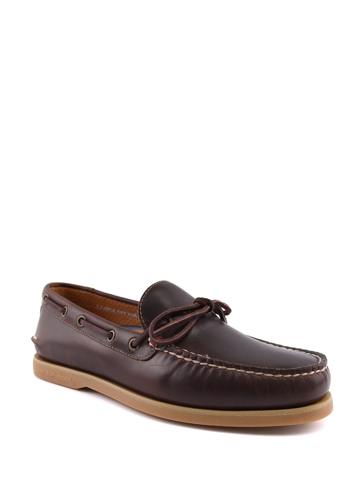 Sperry Gold Cup Authentic Original 1 Eye Boat Brown Shoes - Image 2 of 4