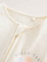 Cream Safari Two Way Zip Baby Sleepsuits 5 Pack (0mths-3yrs) - Image 11 of 15