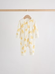 Cream Safari Two Way Zip Baby Sleepsuits 5 Pack (0mths-3yrs) - Image 4 of 15