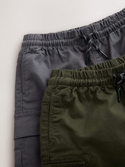 Khaki/Grey 2 Pack Cargo Shorts (3-16yrs) - Image 5 of 6