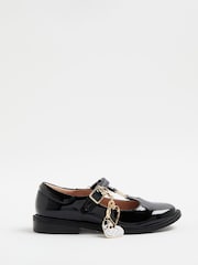 River Island Black Girls T Bar Ballet With Charm Shoes - Image 1 of 5
