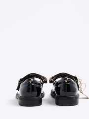 River Island Black Girls T Bar Ballet With Charm Shoes - Image 3 of 5