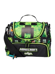 Smiggle Black Minecraft Double Pocket Lunchbox with Strap - Image 2 of 3