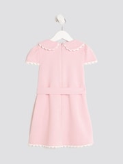 River Island Pink Girls Collared Scuba Dress - Image 2 of 4
