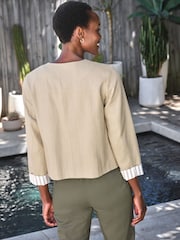 Pure Collection Natural Linen Blend Jacket - Image 2 of 3