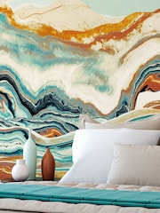 Ohpopsi Paprika Teal Metamorph 10M Wallpaper - Image 3 of 4