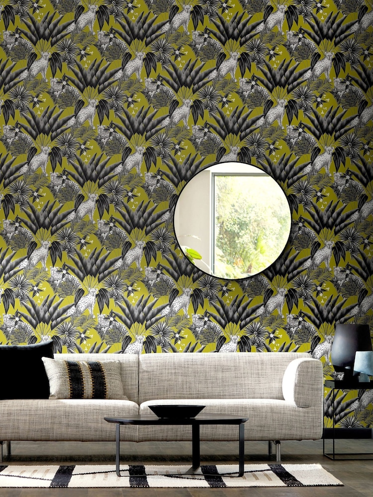 Ohpopsi Sable Lime Jungle Cheetah 10M Wallpaper - Image 1 of 2