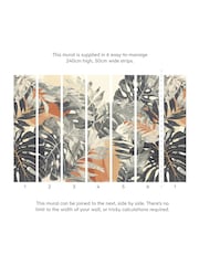 Ohpopsi Stone Apricot Textured Palm 10M Wallpaper - Image 4 of 4