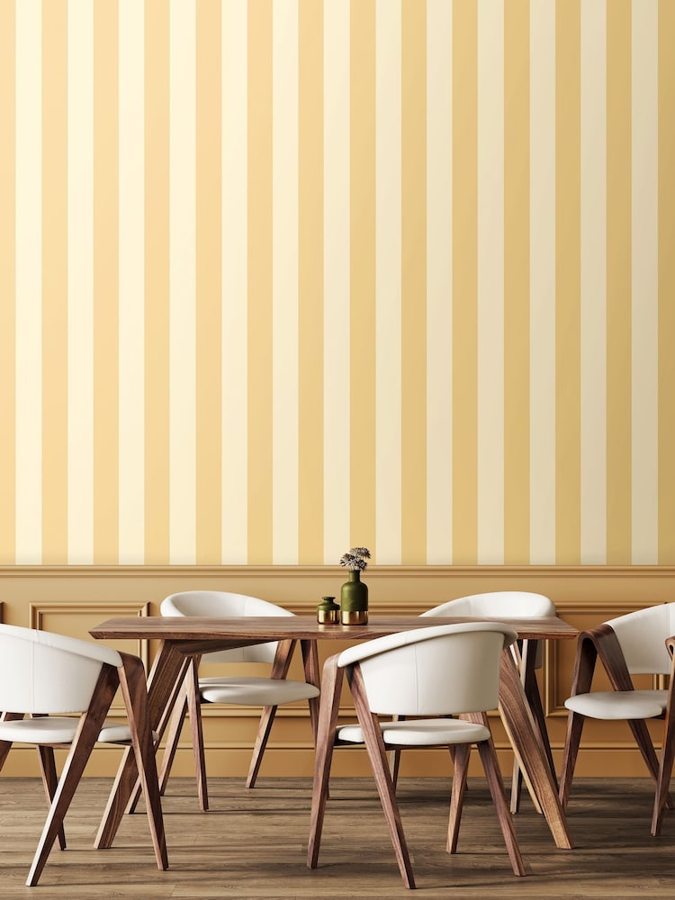 Ohpopsi Wheat Bloc Stripe 10M Wallpaper - Image 1 of 2