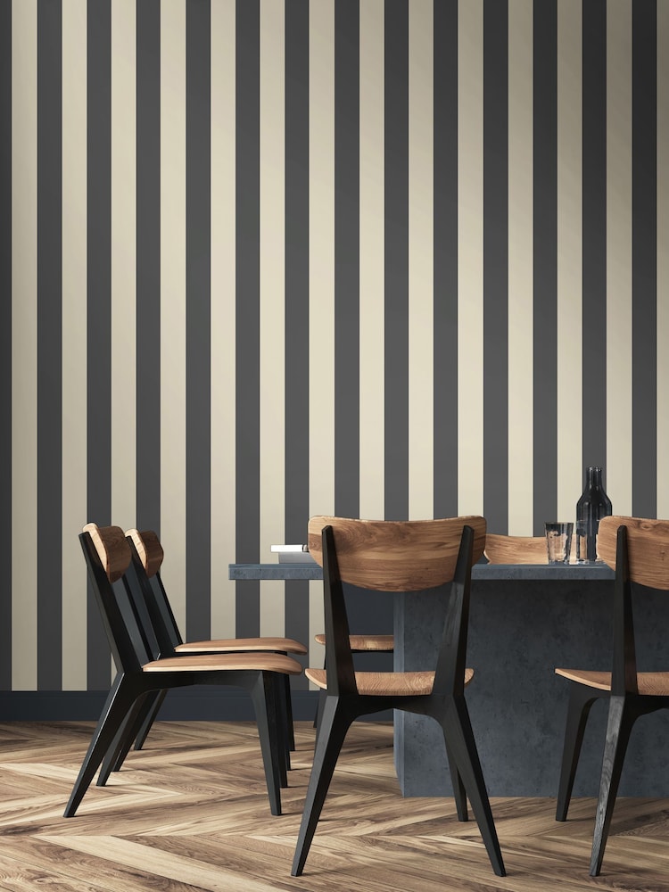 Ohpopsi Onyx Bloc Stripe 10M Wallpaper - Image 1 of 2